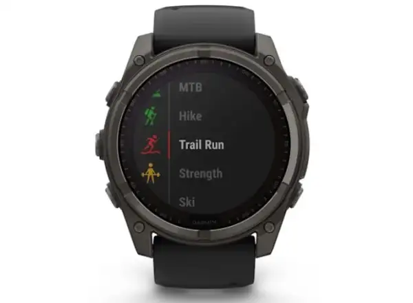 Garmin fenix 8 - 51 mm Solar Sapphire smart watch Carbon DLC Titanium Black/Pebble Gray