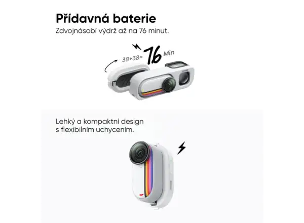 Insta360 GO 3S camera Retro bundle 128 GB special edition white