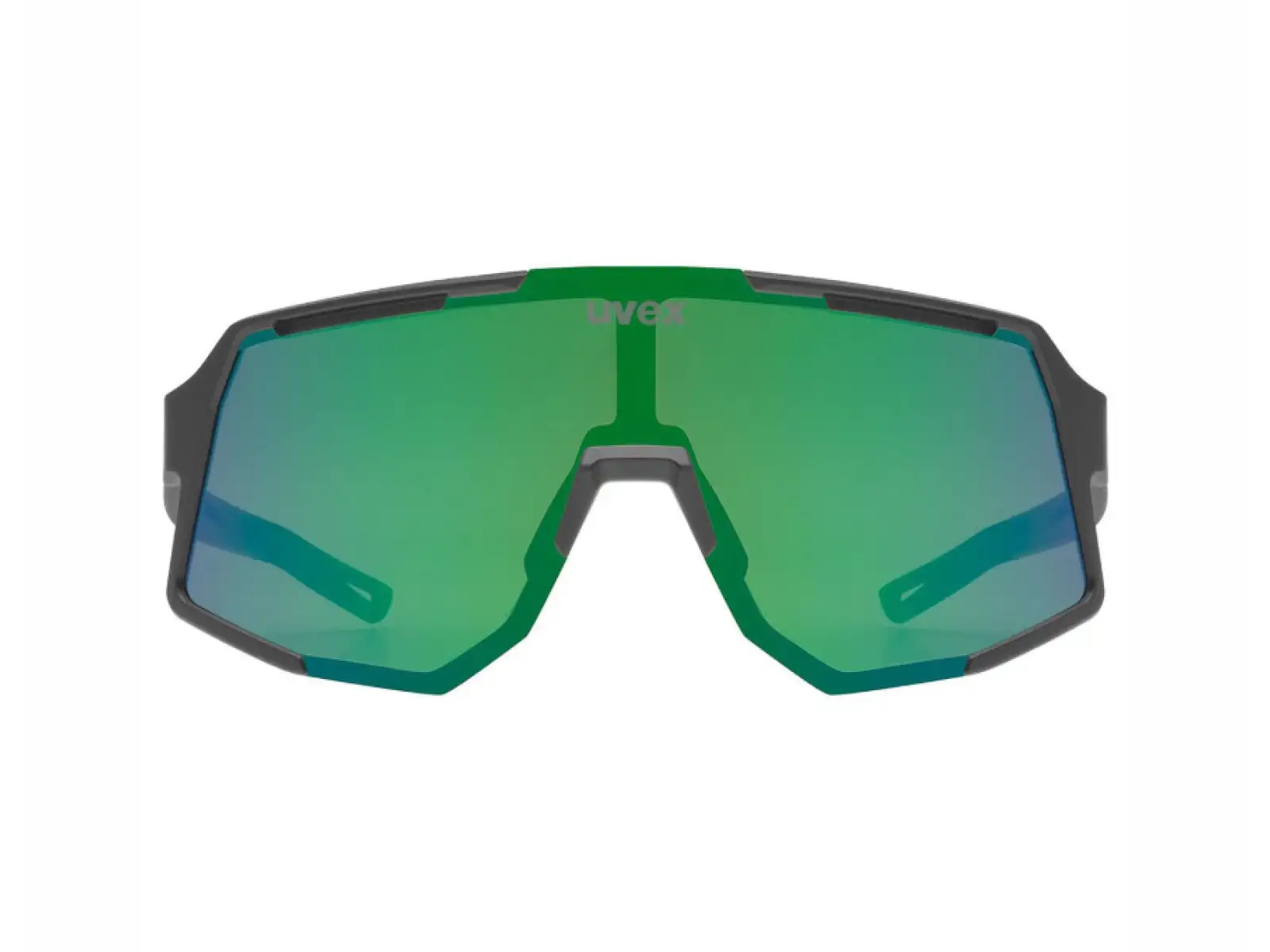 Uvex Sequenze cycling glasses Black matt/Mirror Green