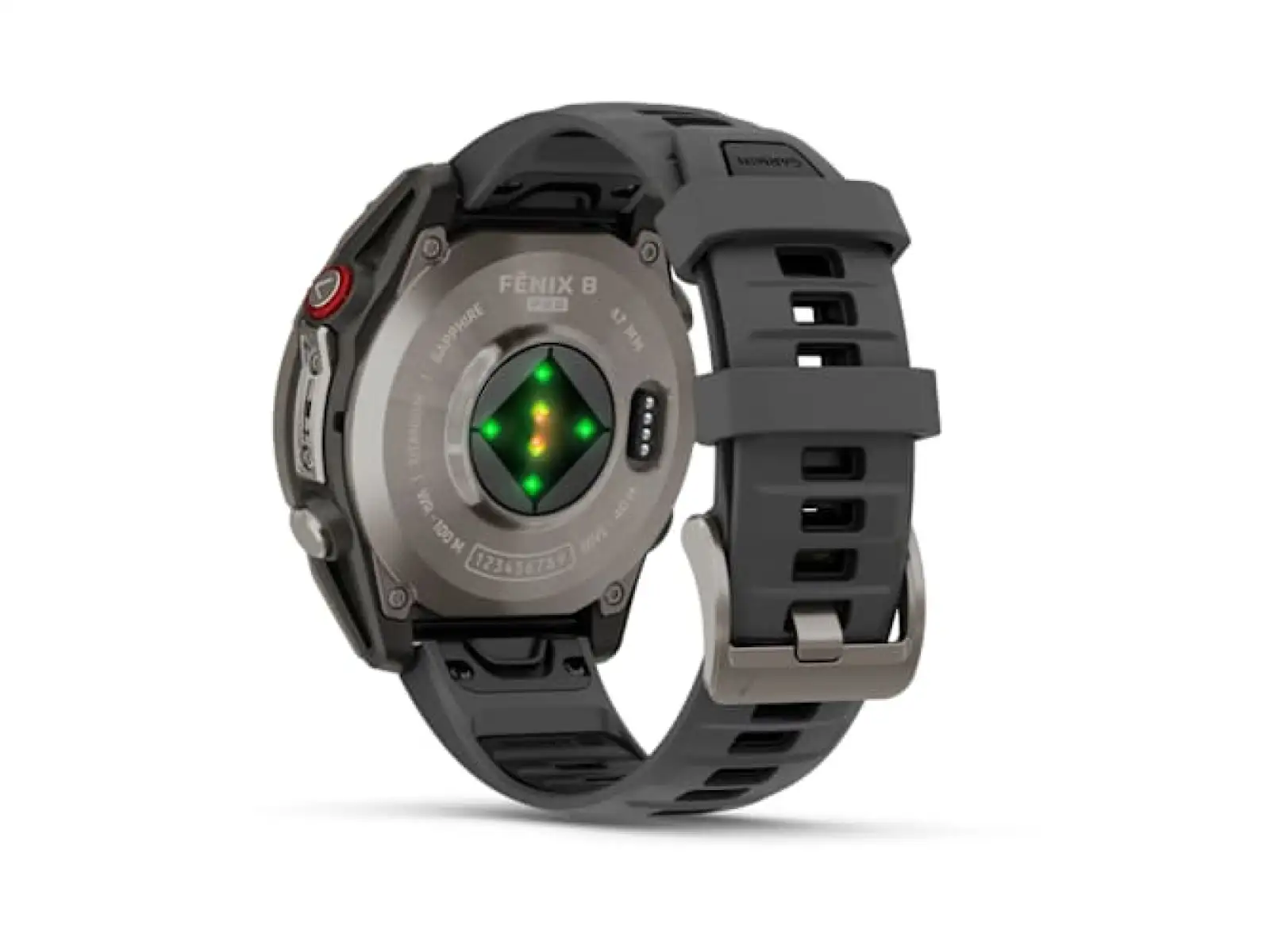 Garmin fenix 8 Pro 47 mm, AMOLED Sapphire, Titanium with silicone strap Graphite/Black