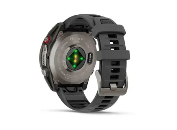 Garmin fenix 8 Pro 47 mm, AMOLED Sapphire, Titanium with silicone strap Graphite/Black