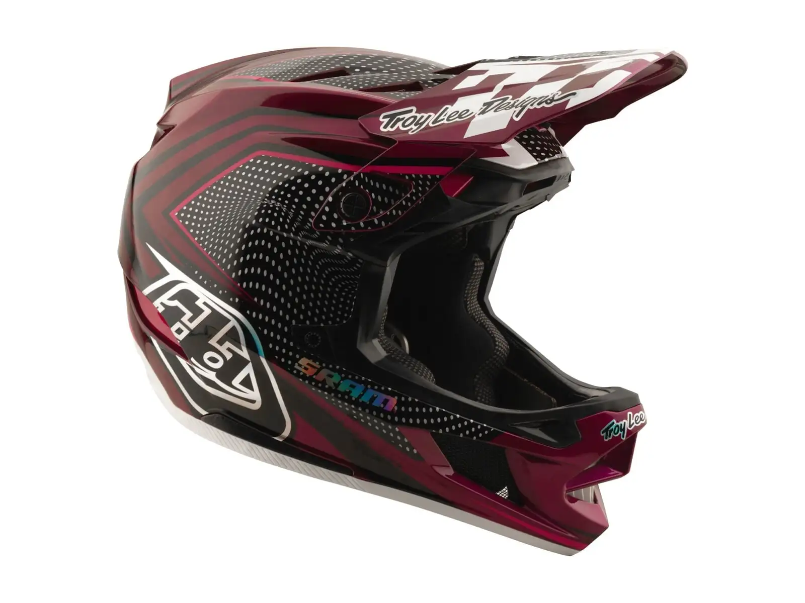 Troy Lee Designs x SRAM D4 Carbon helmet Radioscape Black/Berry