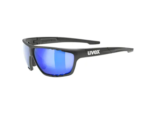 Uvex Sportstyle 706 glasses Black Mat/Mirror Blue
