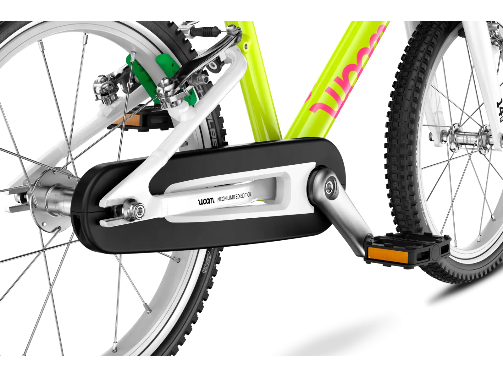 Woom GO 2 kids bike neon lime