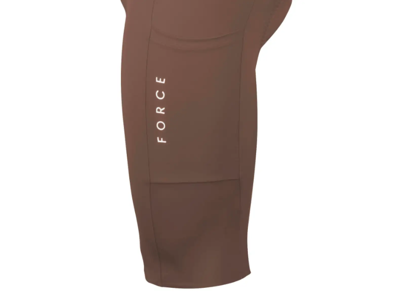 Force Mono men's cycling shorts with pad and bib brown