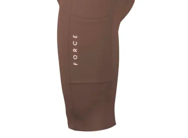 Force Mono men's cycling shorts with pad and bib brown
