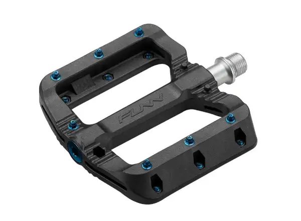 Funn Black Magic platform pedals black/blue pins