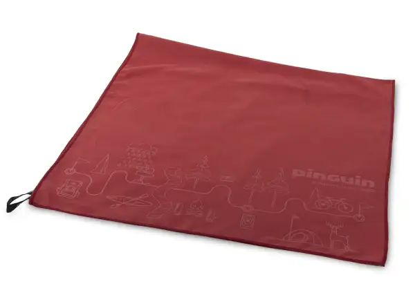 Pinguin towel S mapa red