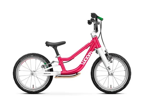 Woom GO 1 Plus children's balance bike 14" Hot Pink