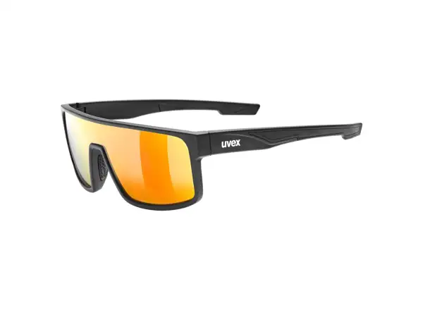 Uvex LGL 51 cycling glasses Black Mat/Mirror Red