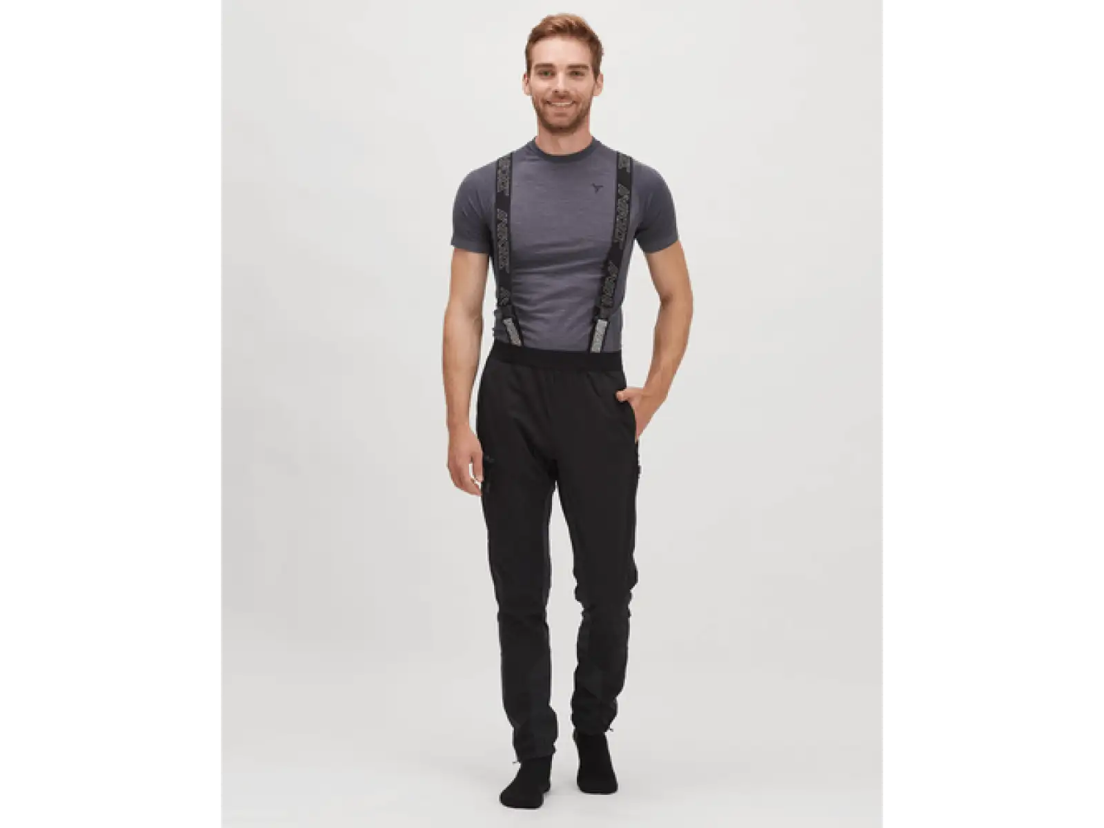 Silvini Alzaro men's pants with bib Black/Cloud