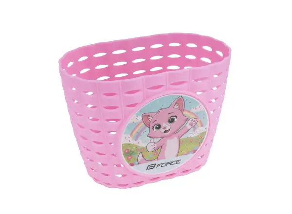 Force Kido kids handlebar basket pink