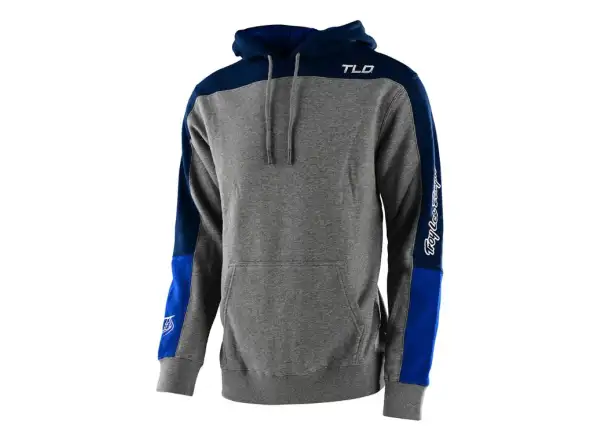 Troy Lee Designs Holeshot men's hoodie Heather Gray/Blue