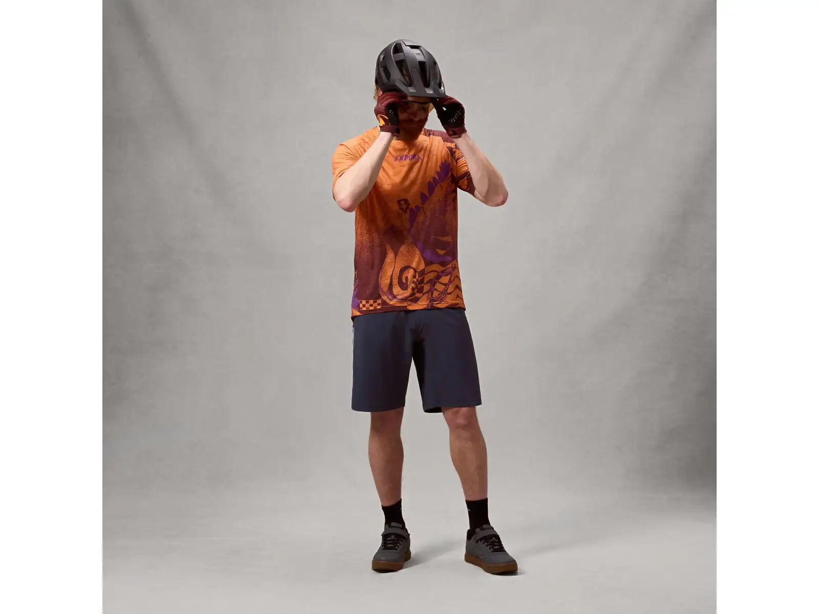 Endura Singletrack men's jersey short sleeve Orange