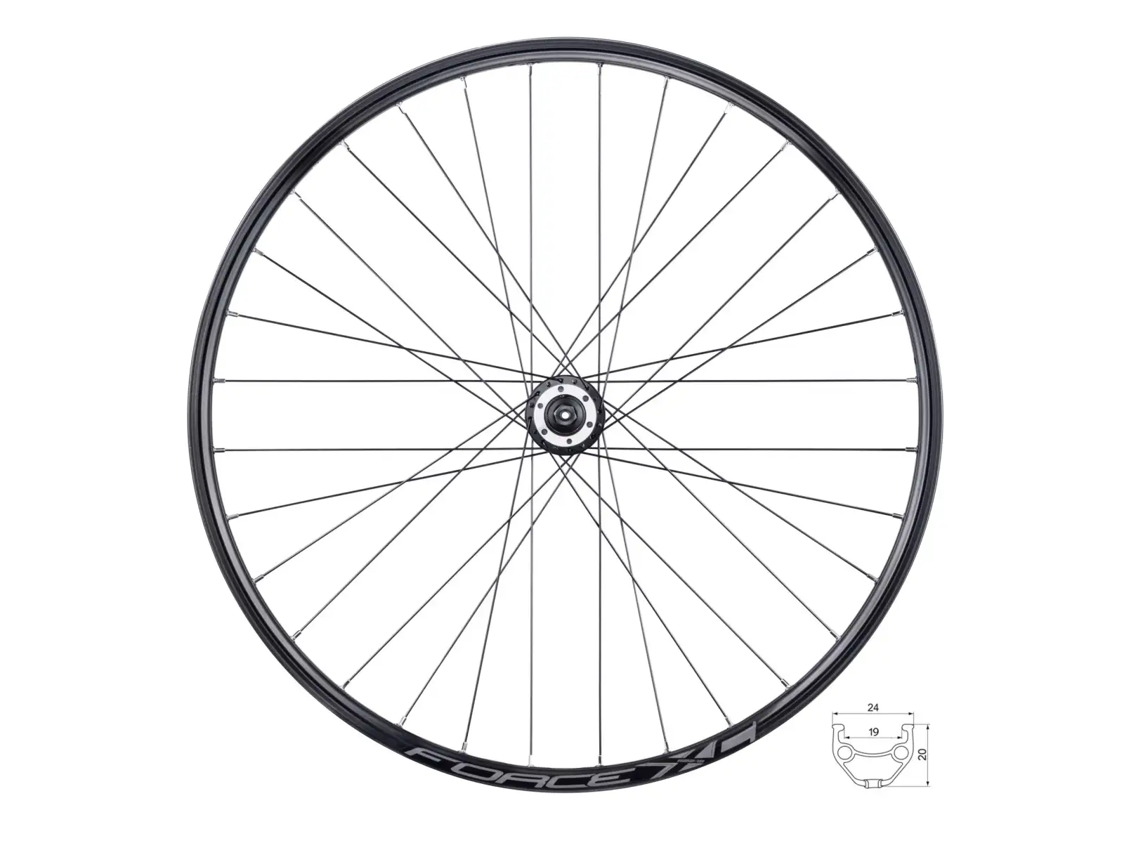 Force XC Disc 29 front spoked wheel hub Force F804332
