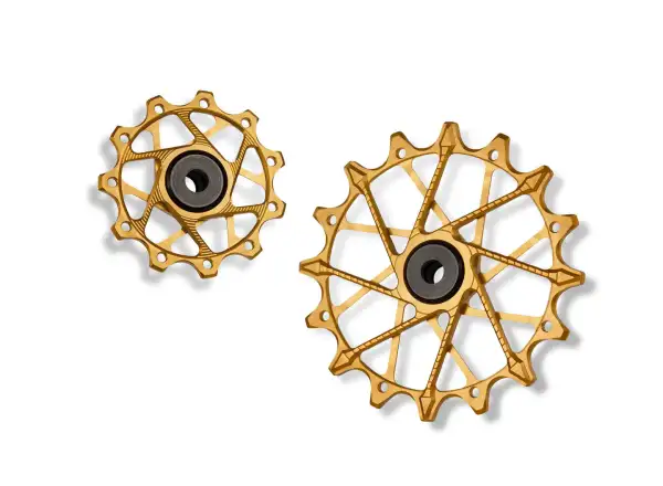 Garbaruk derailleur pulleys for Shimano 11 spd. 11 +16T Gold