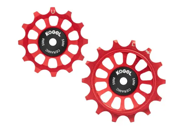 Kogel road pulleys for Shimano Dura Ace R9200 / Ultegra R8100 12/14 t. Red