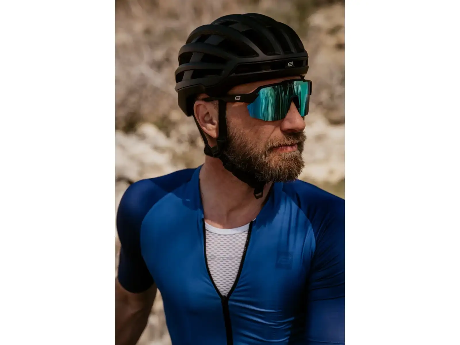 Force Pulse cycling glasses black/blue mirrored lens