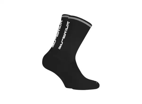 Superior long cycling socks black/white