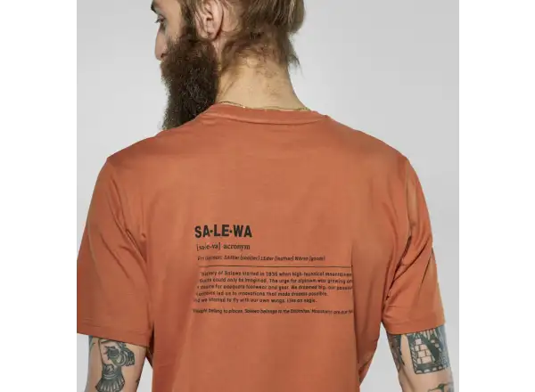 Salewa Eagle Vocab men's T-shirt short sleeve Bombay Brown