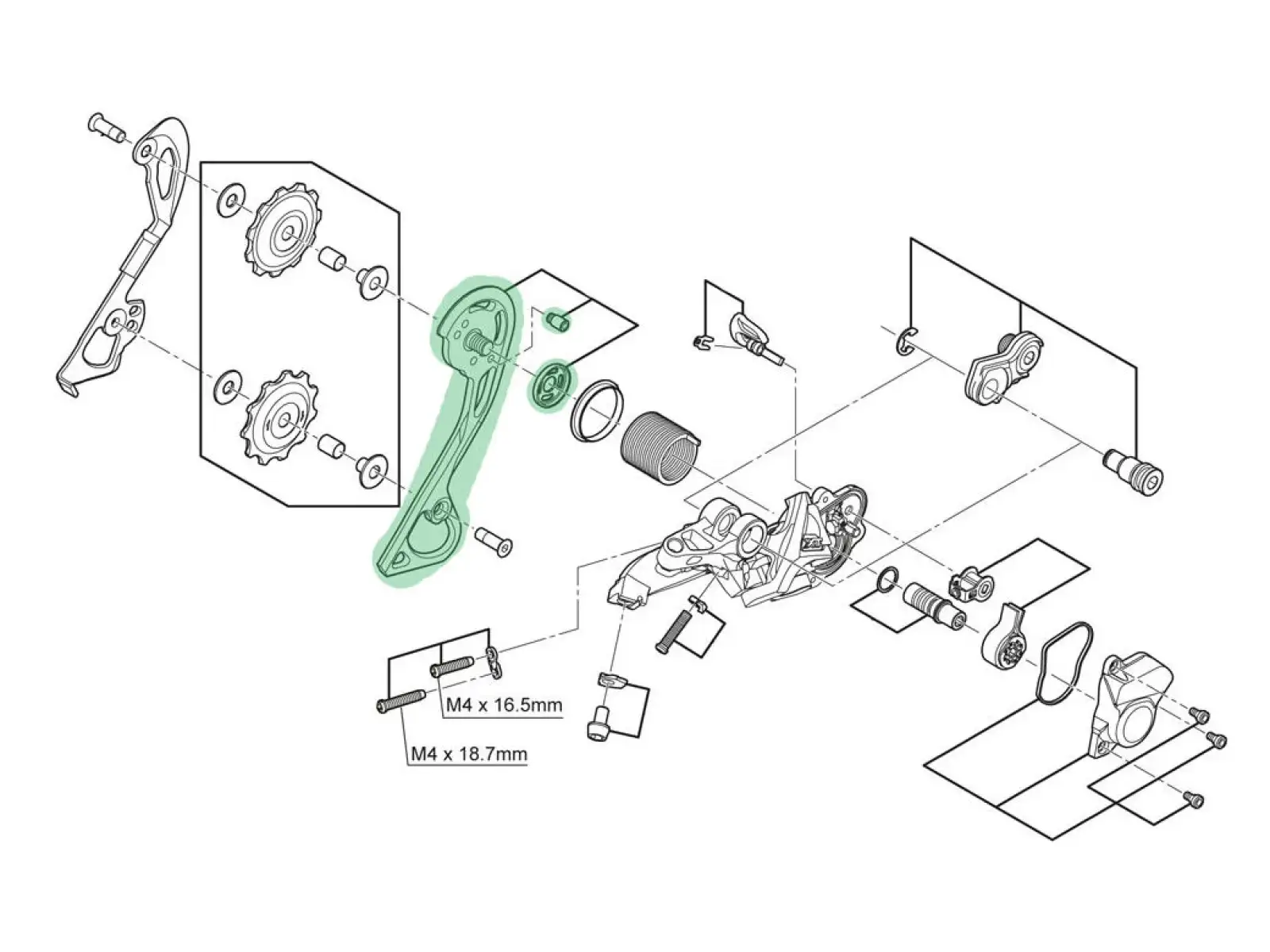 Shimano derailleur guide RD-M786/M675 external SGS