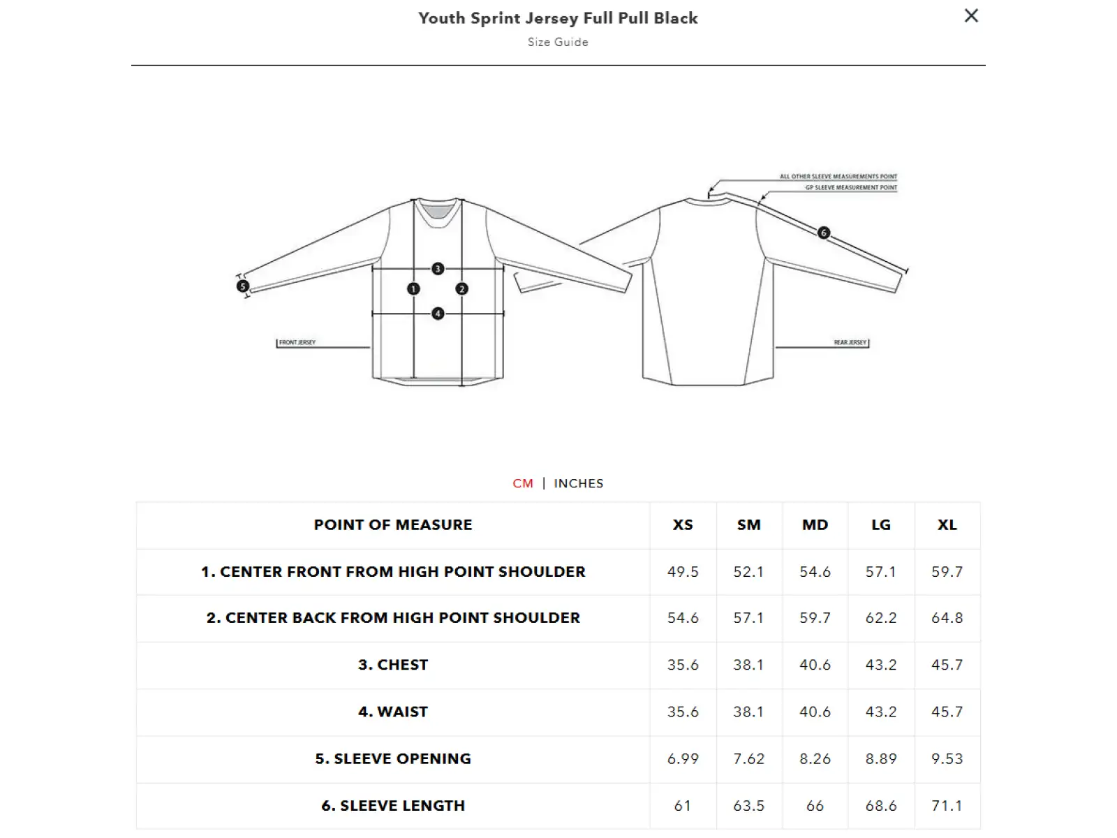 Troy Lee Designs Sprint Full Pull youth jersey long sleeve Black