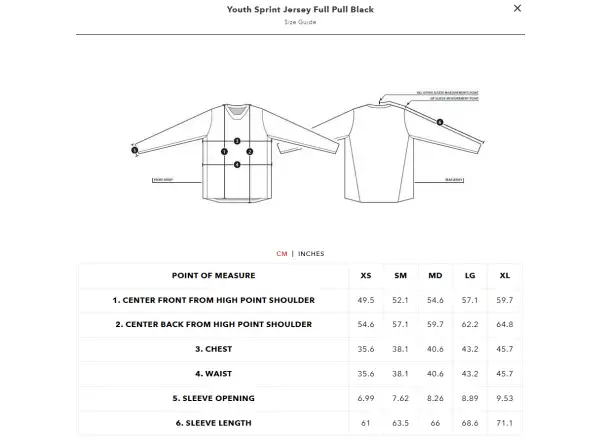 Troy Lee Designs Sprint Full Pull youth jersey long sleeve Black