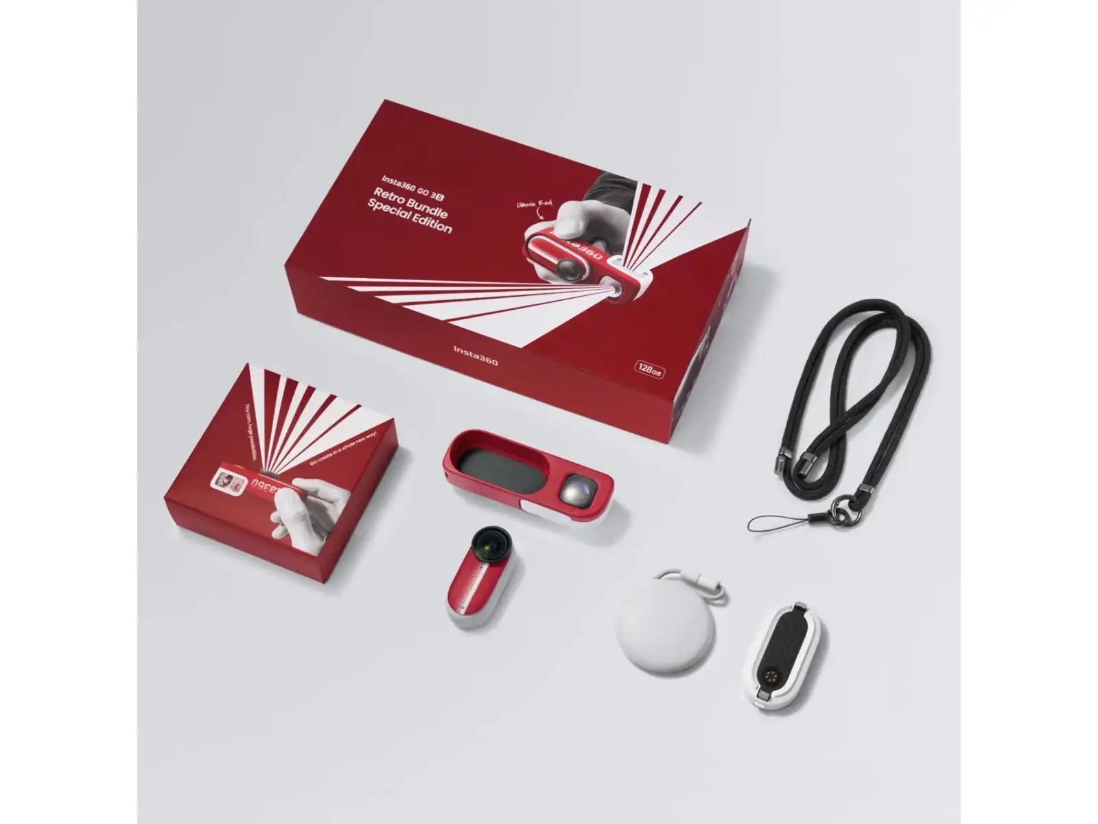 Insta360 GO 3S camera Retro bundle 64 GB special edition red