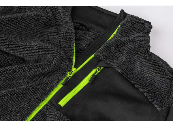 Etape Warmer men's sweatshirt anthracite/yellow fluo