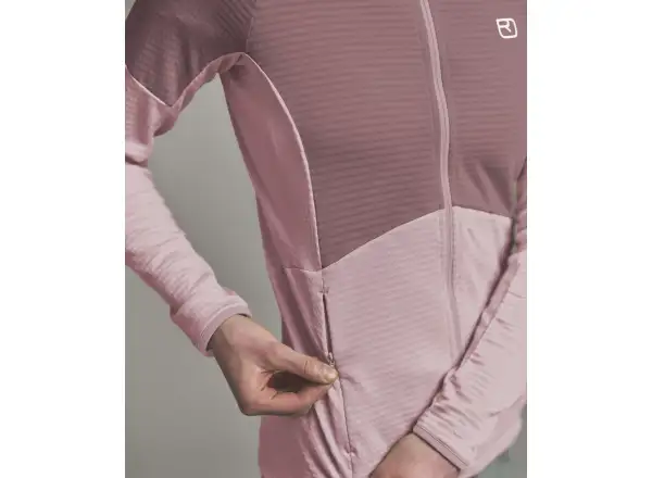 Ortovox Fleece Light Grid Hoody women's sweatshirt Dawn Rose