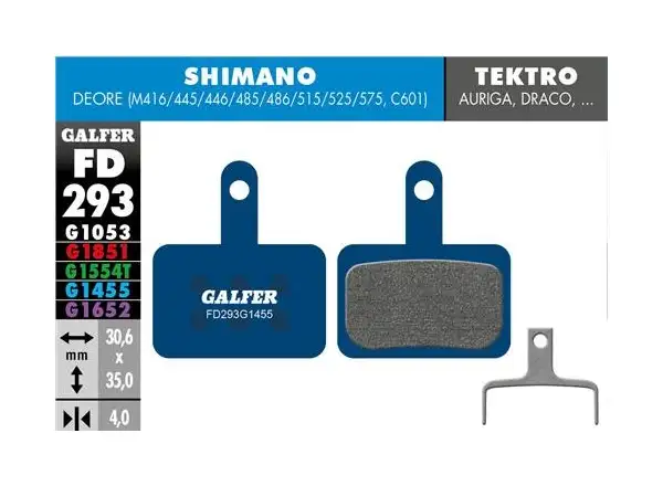 Galfer FD293 Road G1455 brake pads for Shimano/Tektro/TRP