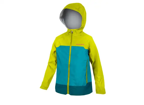 Endura MT500 Waterproof children's jacket Lime Green