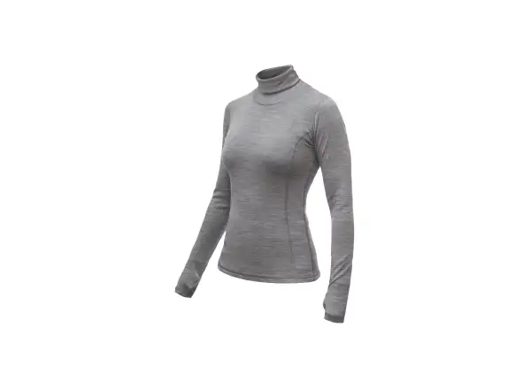 Sensor Merino Bold Roll Neck women's shirt long sleeve Cool Gray