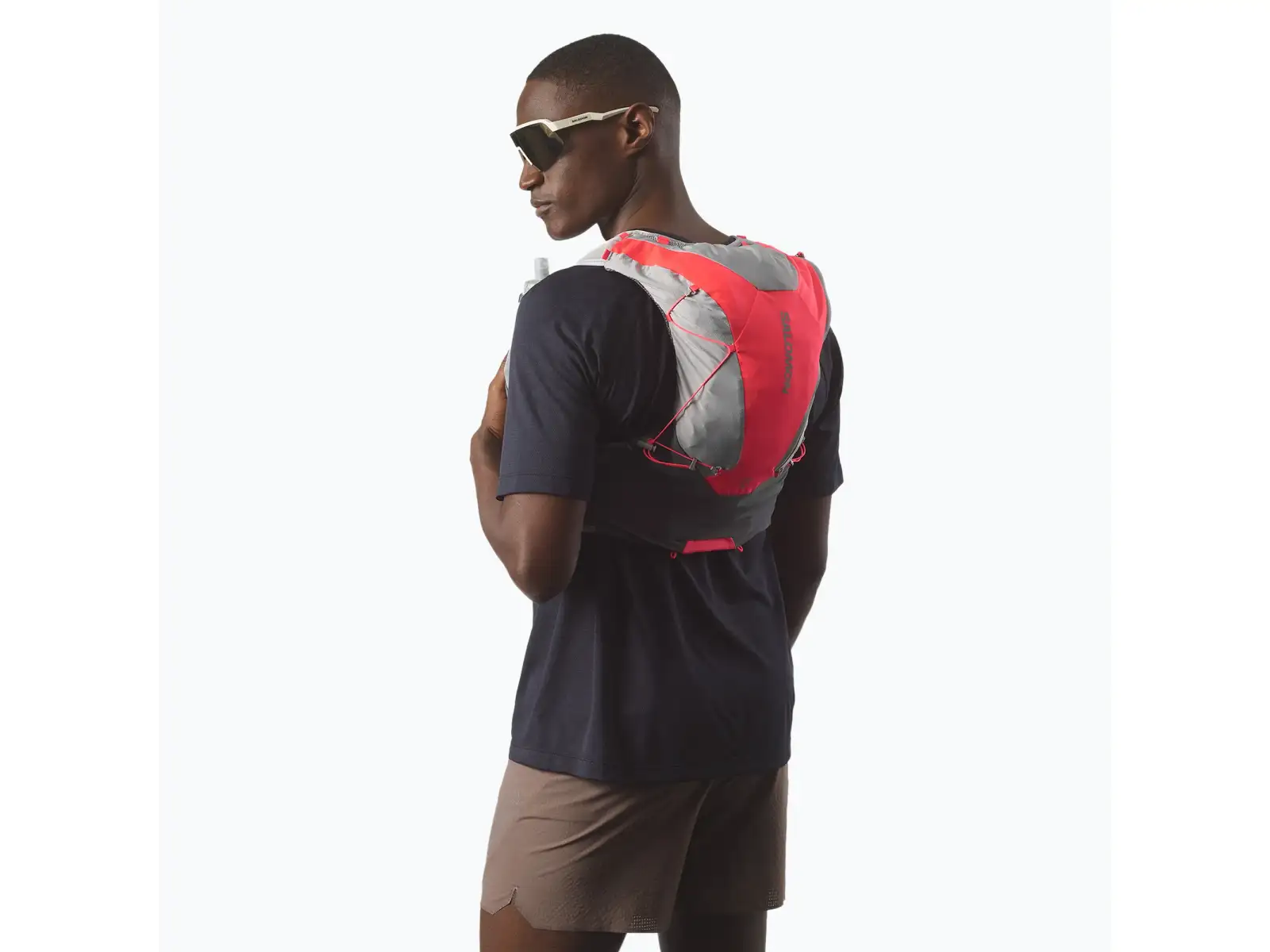 Salomon ADV Skin 12 Set running vest Castelrock/Alloy/Neon Flame