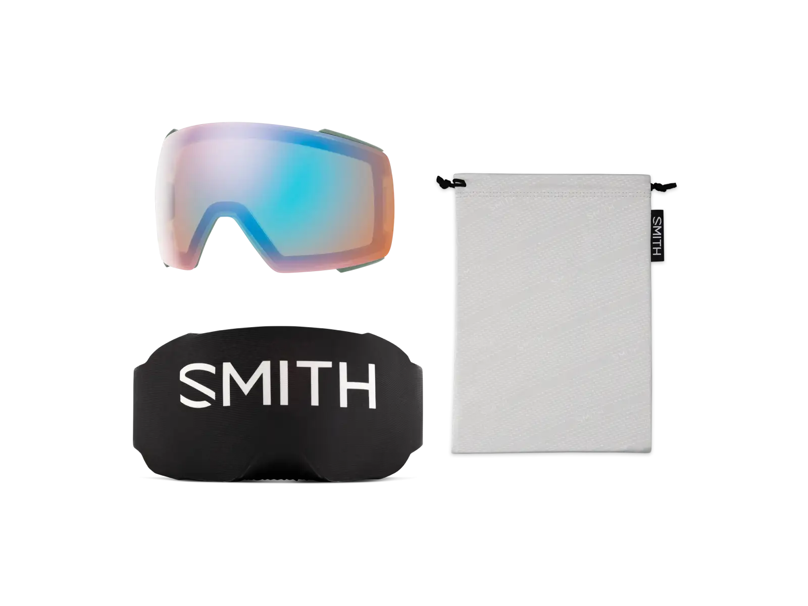 Smith I/O Mag ski goggles Black / ChromaPop Sun Green Mirror (2 lenses)