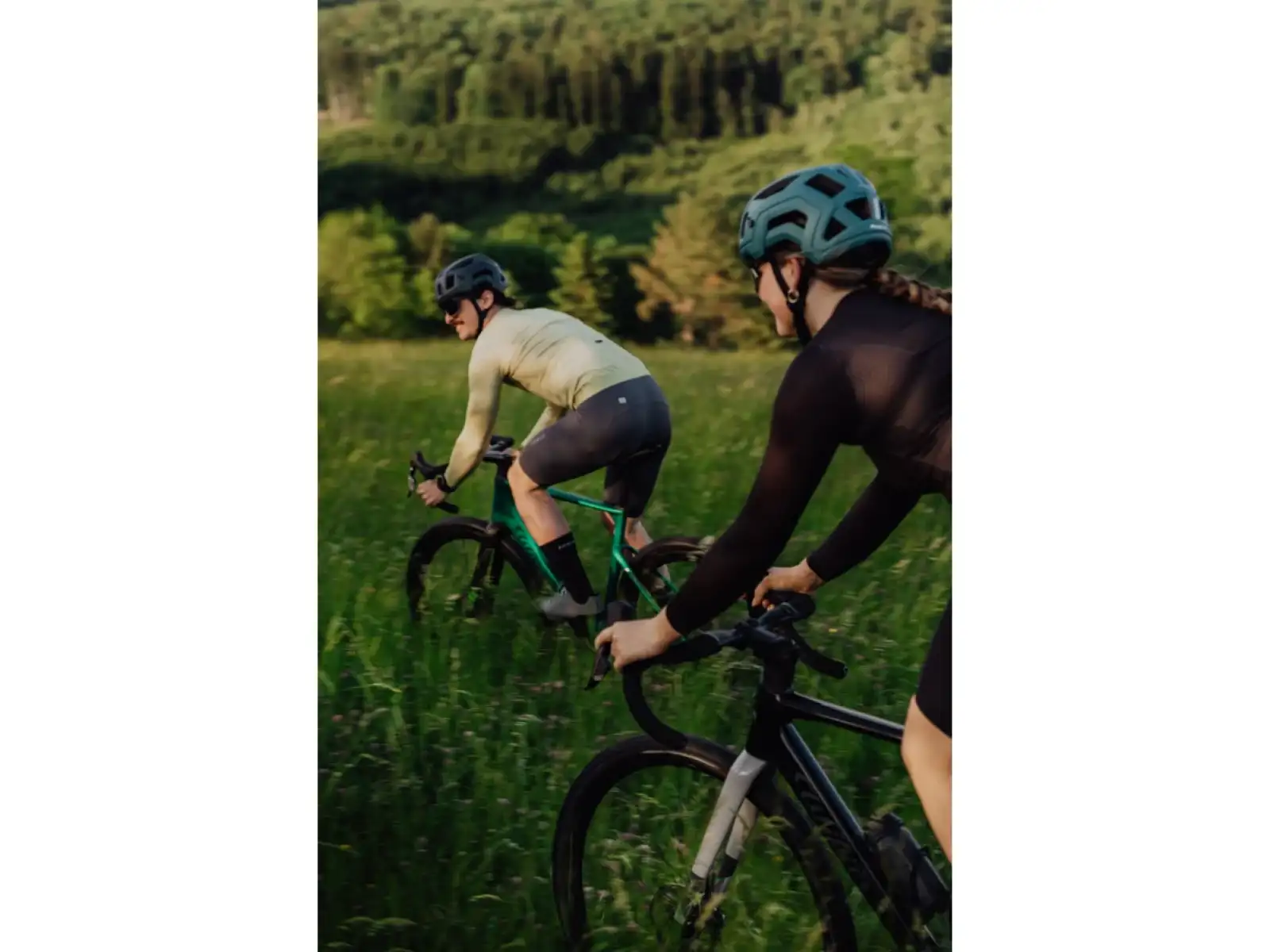 Force Plain men's long sleeve jersey green