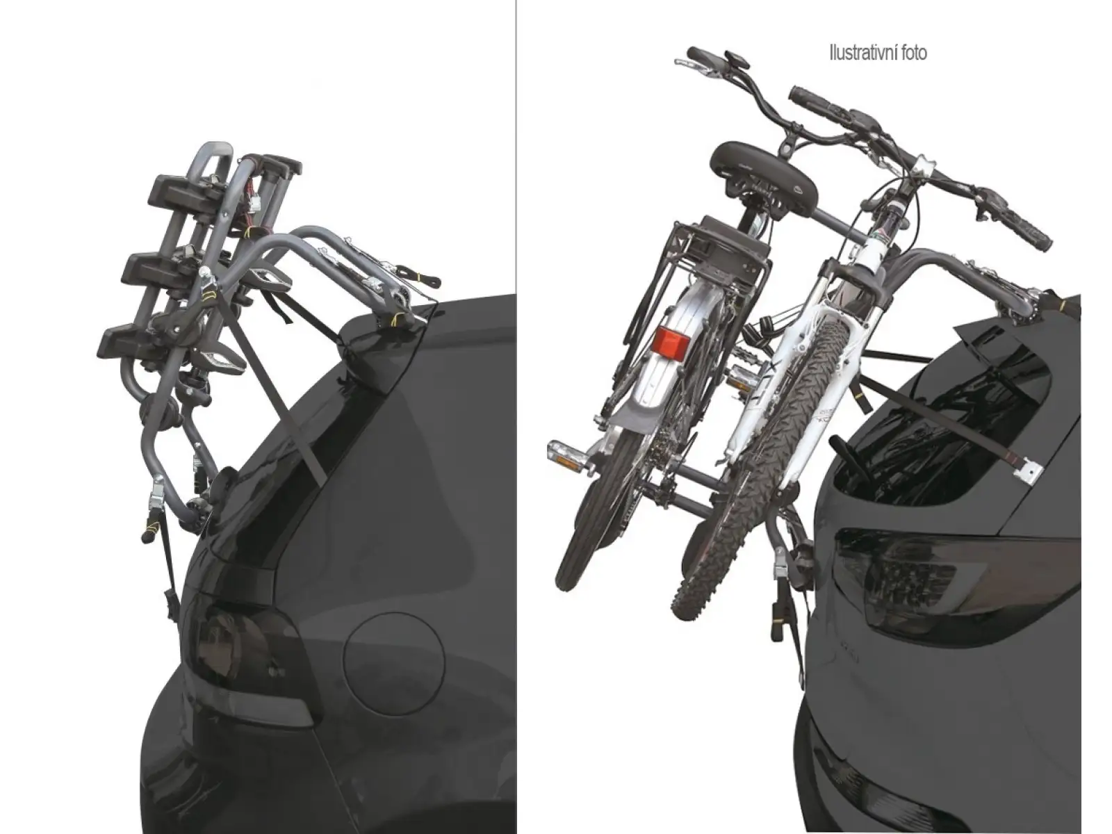 Peruzzo Pure Instinct rear door rack for 3 bikes