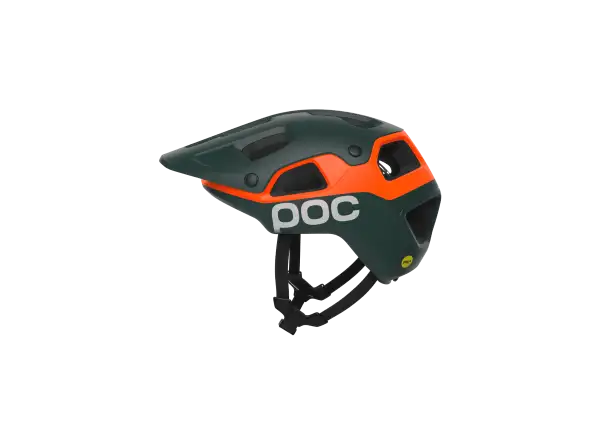 POC Cularis Pure MTB helmet Pargasite Green Matt/Fluorescent Orange Matt