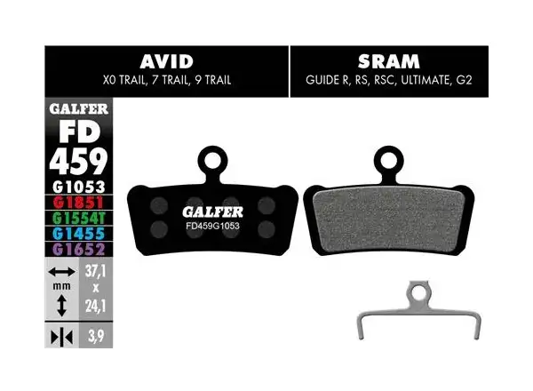 Galfer FD459 Standard G1053 brake pads for Avid/Sram