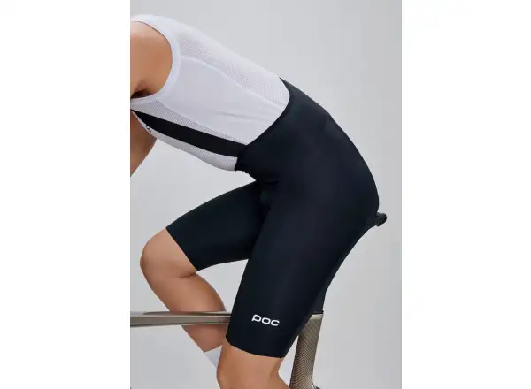 POC Raceday men's shorts with pad and bib Uranium Black