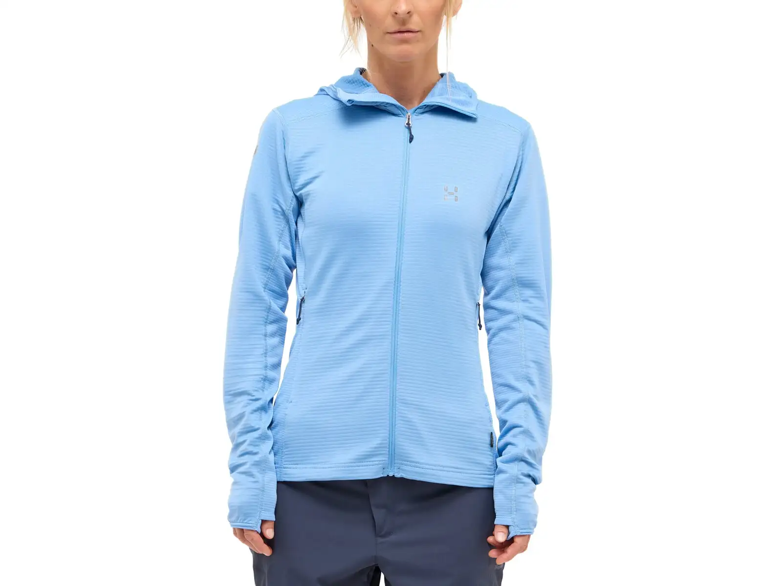 Haglöfs L.I.M Mid Multi Hood women's hoodie light blue