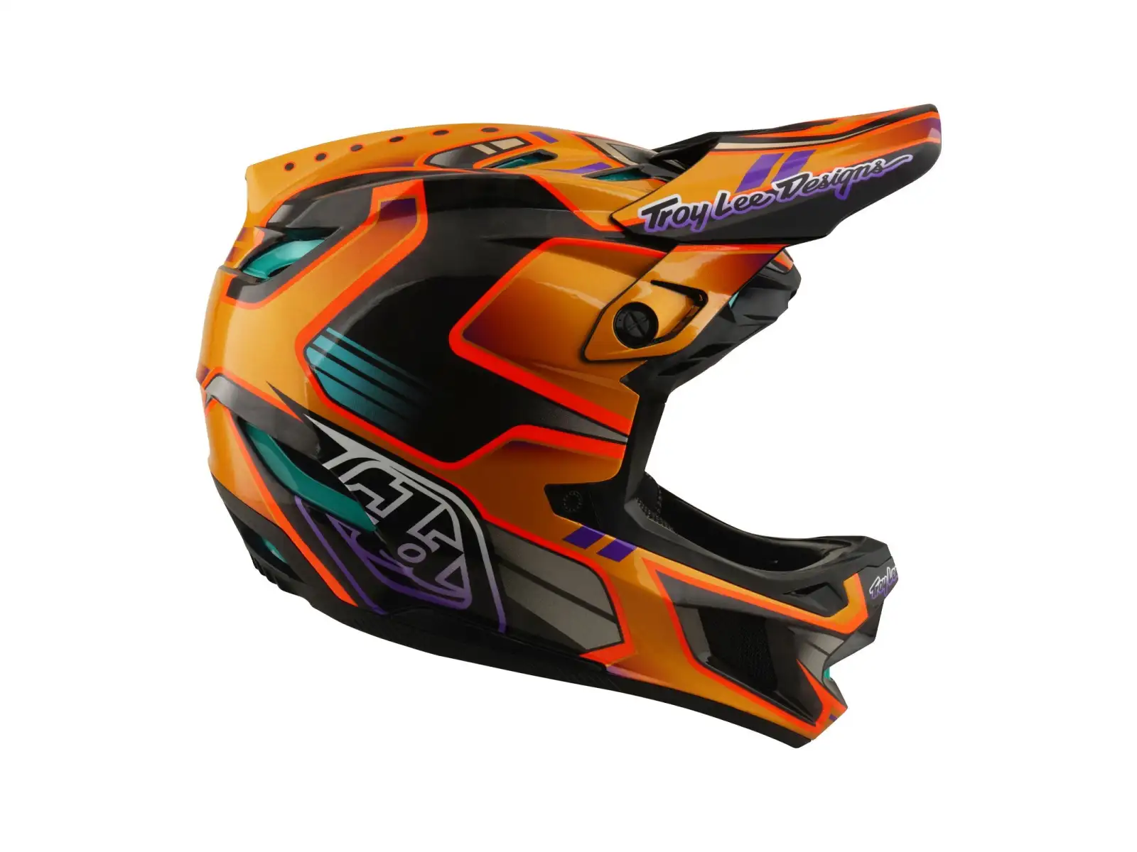 Troy Lee Designs D4 Carbon MIPS helmet Crest Gold