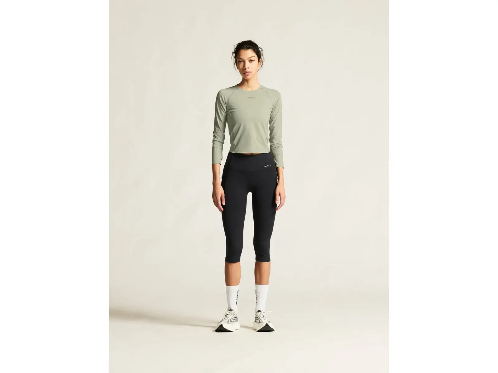 Craft Essence Capri women's 3/4 pants black