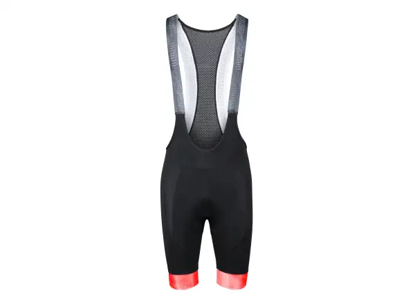 Force Stripe men's bib shorts with pad black/red