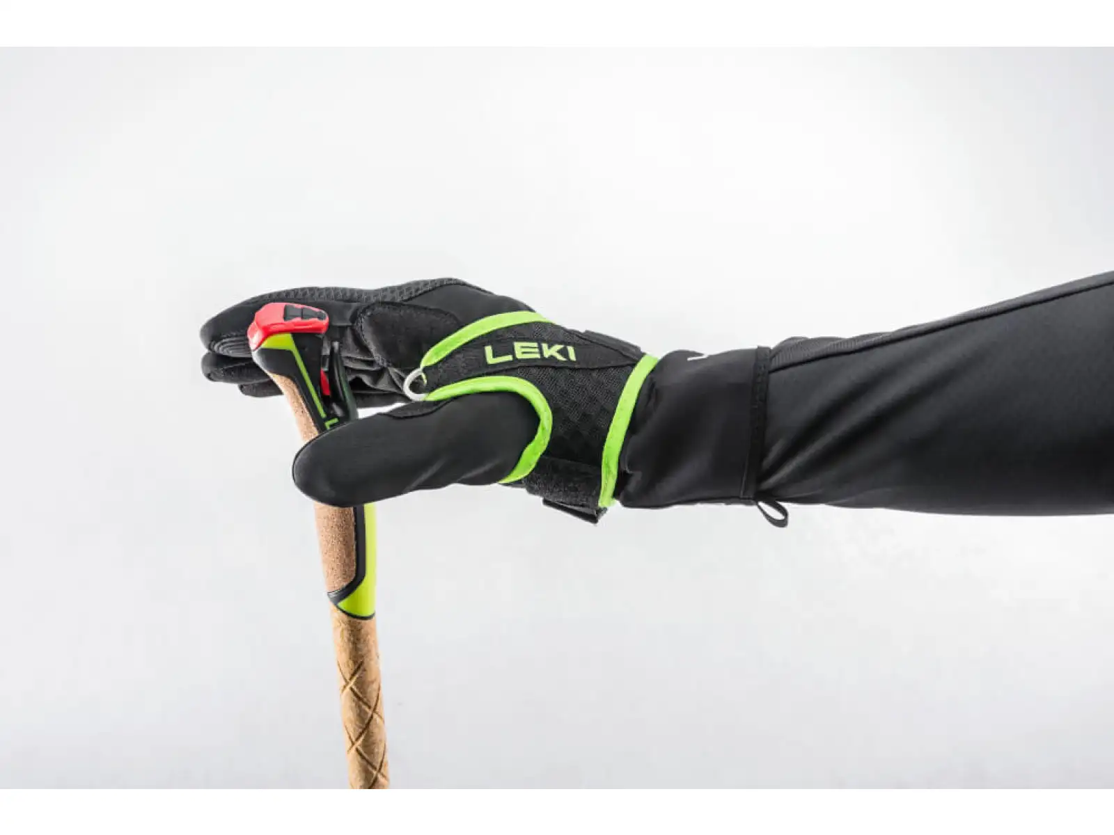 Leki Mezza Race ski poles bright red/black/neon yellow