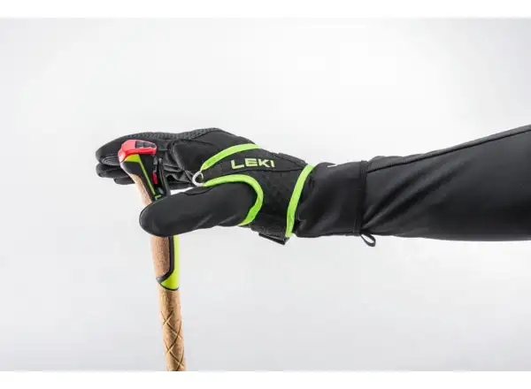 Leki Mezza Race ski poles bright red/black/neon yellow