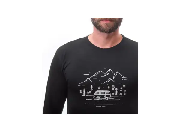 Sensor Merino Active PT Van Life men's long sleeve shirt černá