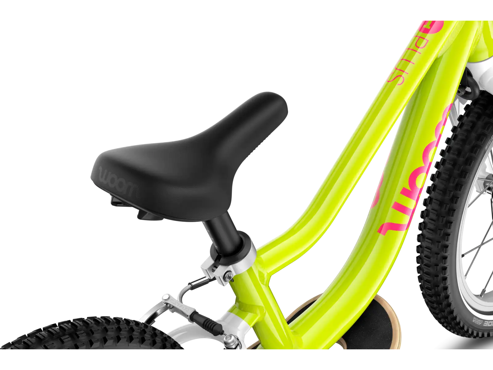 Woom GO 1 PLUS kids balance bike neon lime