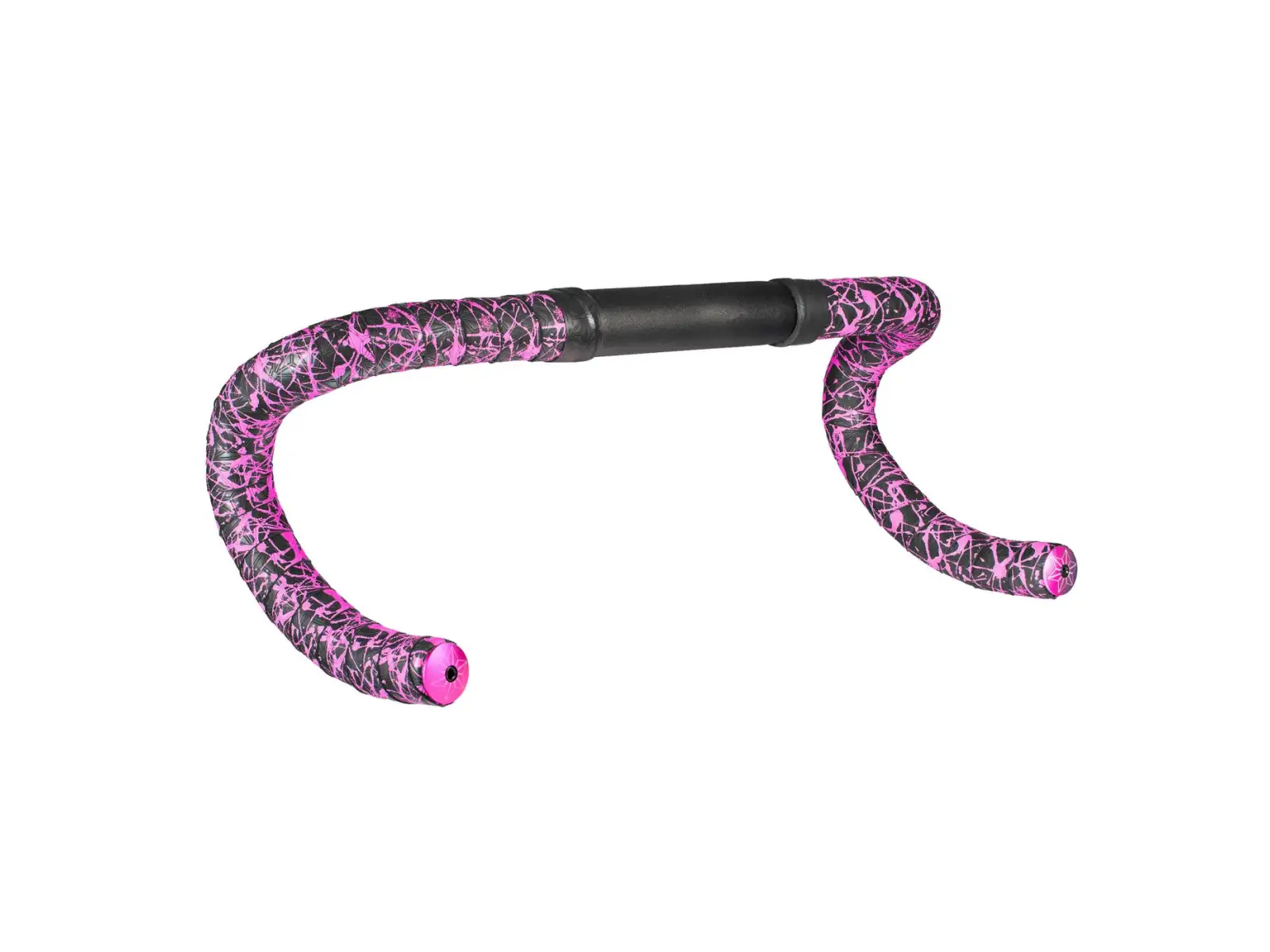 Supacaz Super Sticky Kush Splat handlebar tape Neon Pink/Pink Plugs