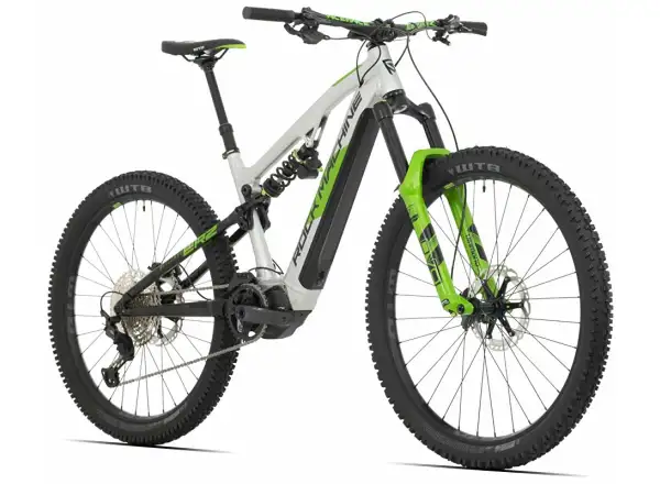 Rock Machine Blizzard INT e90-297 Gloss Silver/Black/Green full suspension e-bike